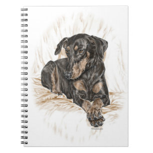 Caderno Espiral Orelhas Naturais De Cão Doberman