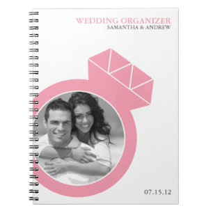 Caderno Espiral Organizador feito sob encomenda do casamento da