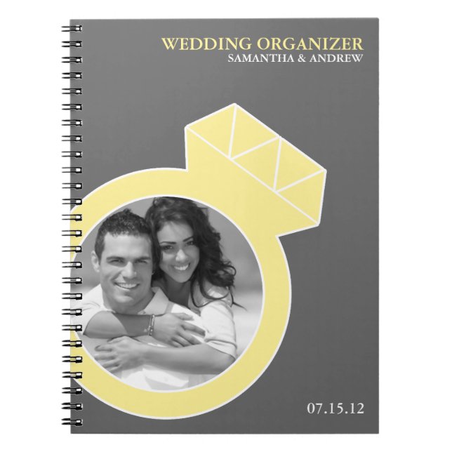 Caderno Espiral Organizador feito sob encomenda do casamento da (Frente)