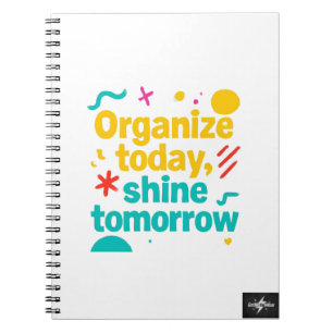 Caderno Espiral Organize hoje, brilhe amanhã   Plano Motivacional