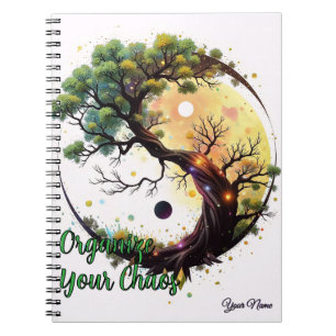 Caderno Espiral Organize seu caos - Motivação Na moda