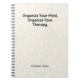 Caderno Espiral Organize Sua Mente, Organize Sua Terapia