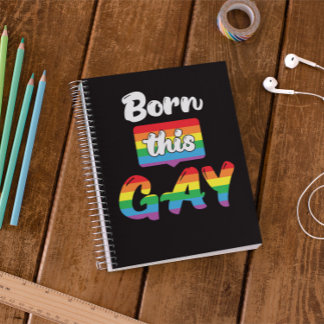 Caderno Espiral Orgulhar Nascer LGBTQ+ Este Notebook de Foto Espir