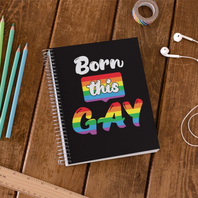 Caderno Espiral Orgulhar Nascer LGBTQ+ Este Notebook de Foto Espir (Criador carregado)