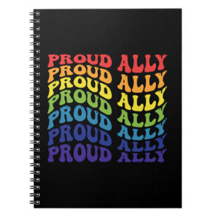 Caderno Espiral Orgulho Ally   LGBTQ   ORGULHO GAY   Arco-íris