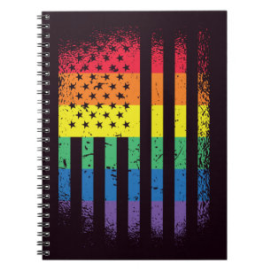 Caderno Espiral Orgulho Americano Grunge