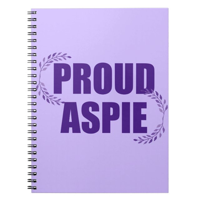 Caderno Espiral Orgulho Aspie Bonito Roxo (Frente)
