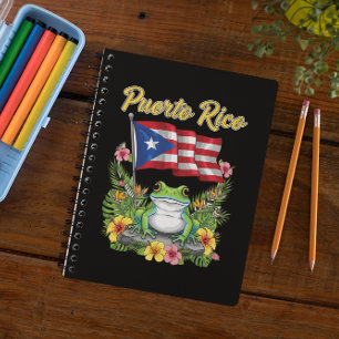 Caderno Espiral Orgulho Boricua Sapo Porto Rico Coquí