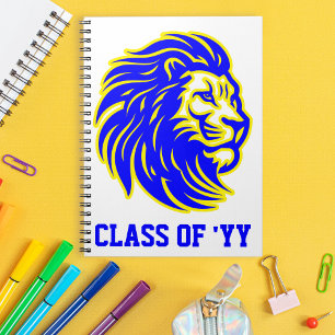 Caderno Espiral Orgulho de Classe Mais velho Amarelo Azul Mascot L