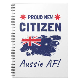 Caderno Espiral Orgulho de novo cidadão australiano, cerimônia de