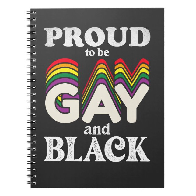 Caderno Espiral Orgulho De Ser Orgulho LGBT Gay E Negro (Frente)