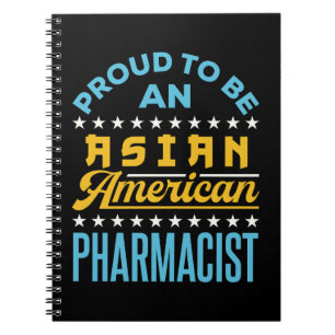 Caderno Espiral Orgulho de ser um Farmacêutico Americano Asiático
