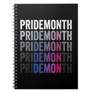 Caderno Espiral Orgulho Demônio Bissexual Mês do Orgulho Bi LGBTQ