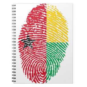 Caderno Espiral Orgulho do País das Impressões Digitais na Guin