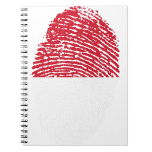 Caderno Espiral Orgulho do País de Impressão Digital na Indonés