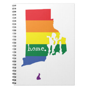 Caderno Espiral Orgulho gay Rhode Island