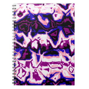 Caderno Espiral Orgulho Genderfluid Listras Mármore Funky Boho Ret