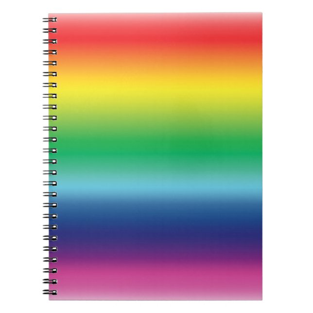 Caderno Espiral Orgulho lgbtq lgbt bandeira arco-íris padrão espir (Frente)