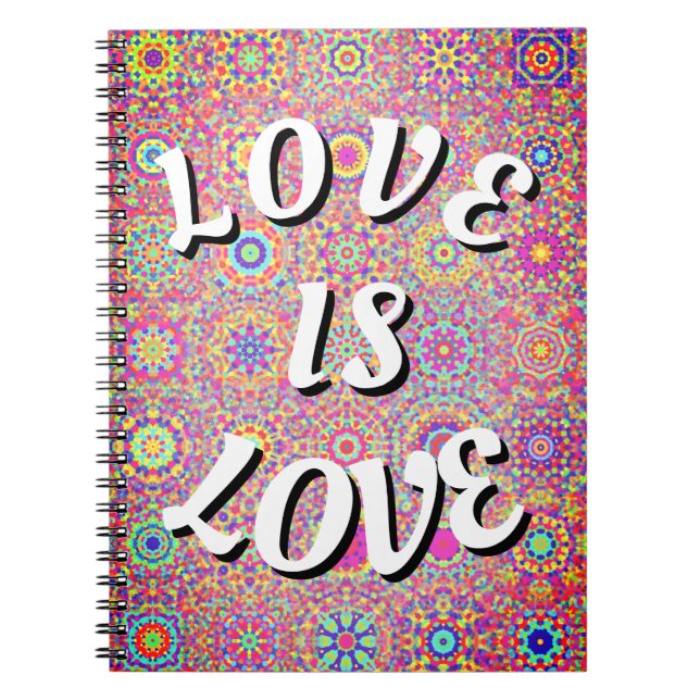 Caderno Espiral Orgulho Love Is Love (Frente)