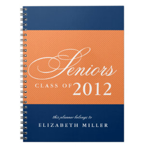 Caderno Espiral Orgulho mais velho laranja marinho azul listras az