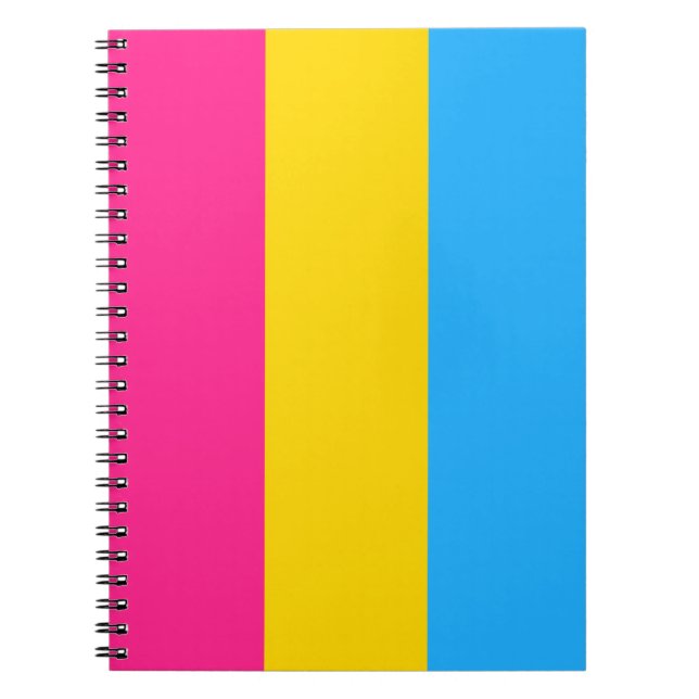 Caderno Espiral Orgulho Pansexual (Bandeira Pan) (Frente)
