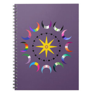 Caderno Espiral Orgulho Queer Crescent Moons