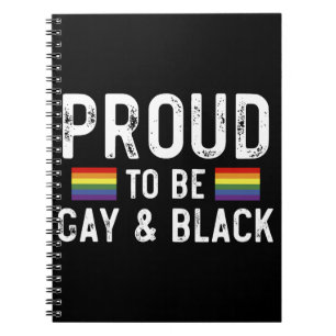 Caderno Espiral Orgulhoso por Ser Gay e Mês do Orgulho Negro 2025