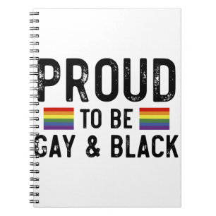 Caderno Espiral Orgulhoso por Ser Gay e Mês do Orgulho Negro 2025