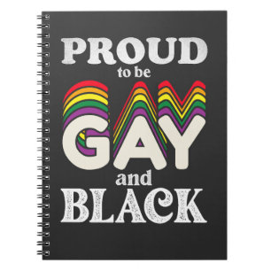 Caderno Espiral Orgulhoso Por Ser Gay E Negro Orgulho LGBT