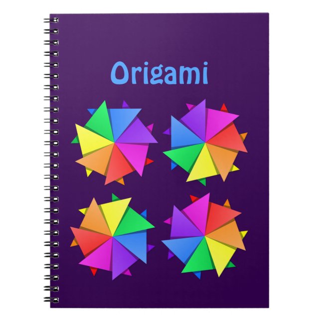 Caderno Espiral origami arco-íris (Frente)