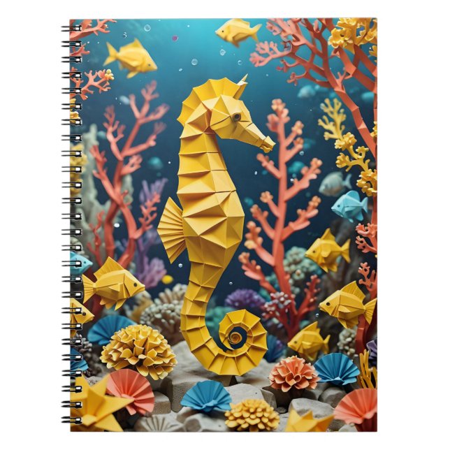 Caderno Espiral Origami Back To School Seahorse (Frente)