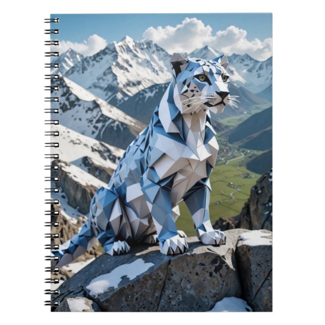 Caderno Espiral Origami Snow Leaport De Volta À Escola (Frente)