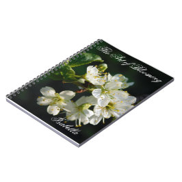 Caderno Espiral Original White Plum Blossom Art Spiral Notebook
