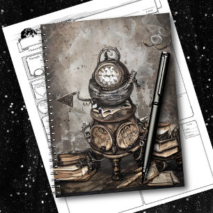 Caderno Espiral Ornamentado Steampunk Cauldron   Livros ortográfic
