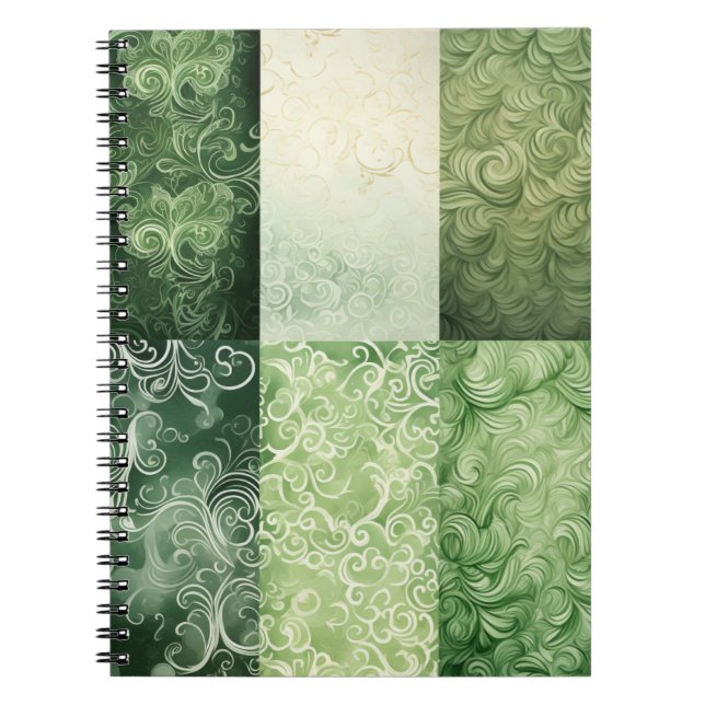 CADERNO ESPIRAL ORNAMENTADOS DE TEMA CELTICO VERDE IRLANDESA (Frente)