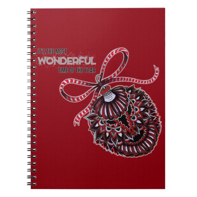 Caderno Espiral Ornamento com texto (Frente)