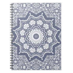 Caderno Espiral Ornamento de rendas