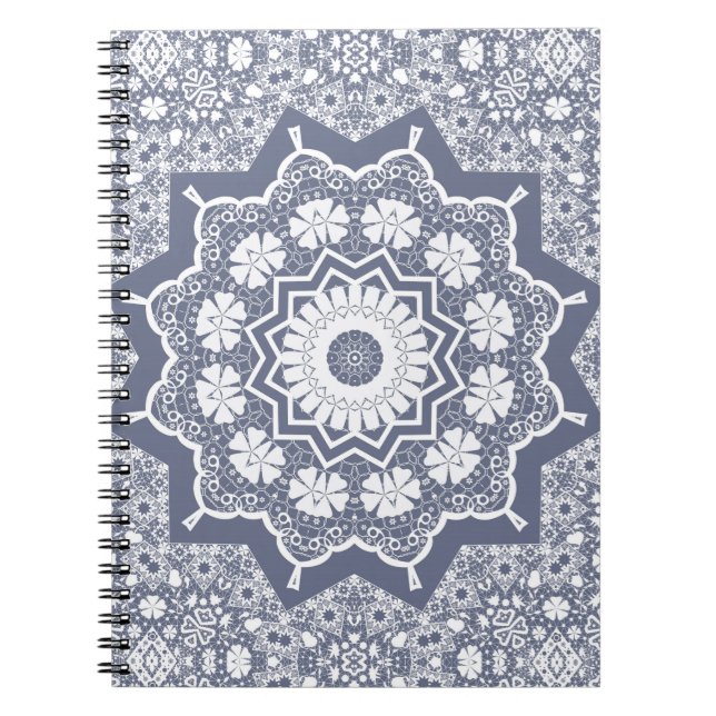 Caderno Espiral Ornamento de rendas (Frente)