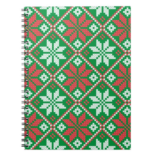 Caderno Espiral Ornamento Feliz de Natal (Frente)