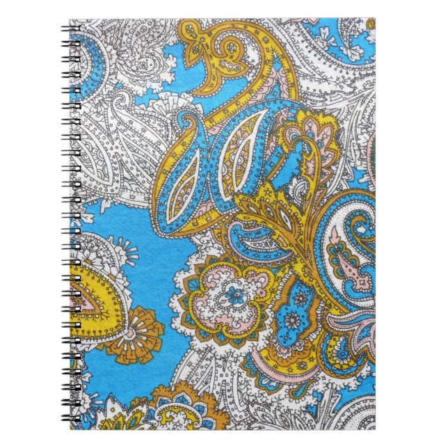 Caderno Espiral Ornamento Psicodélico Islâmico Bold Grungy (Frente)