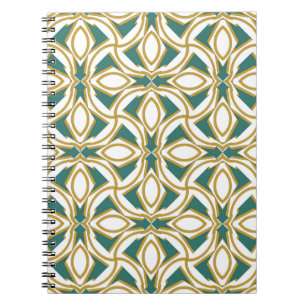 Caderno Espiral ornamento rico. Ornamento colorido sem soldadura