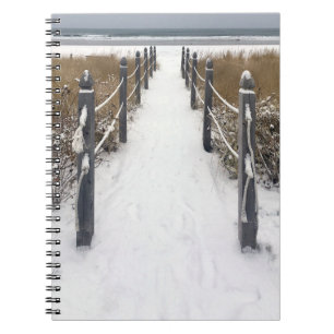 Caderno Espiral orquard Beach no inverno