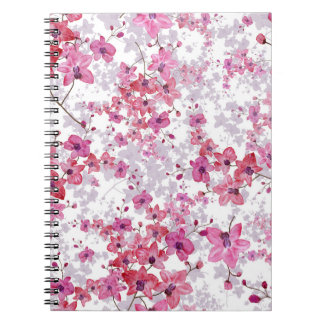 Caderno Espiral Orquídea: beleza vermelha singular.