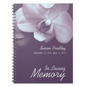 Caderno Espiral Orquídea P Fotografia Floral Livro Convidado Fune