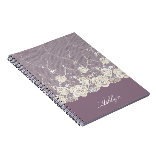 Caderno Espiral Orquídea Romântica Roxo (Lado Direito)