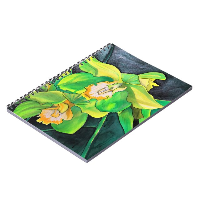 Caderno Espiral Orquídea verde pop (Left Side)