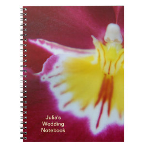 Caderno Espiral Orquídea vermelha e amarela