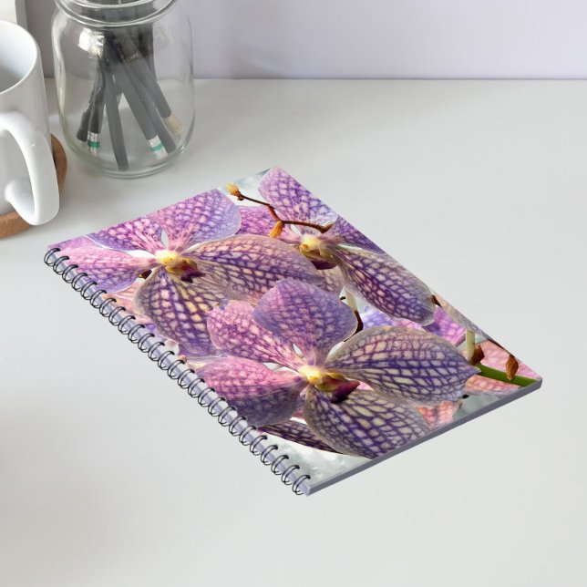 Caderno Espiral Orquídeas Florais Vanda Roxa (In Situ)