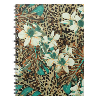 Caderno Espiral Orquídeas - Ilustração Sem Costura Floral