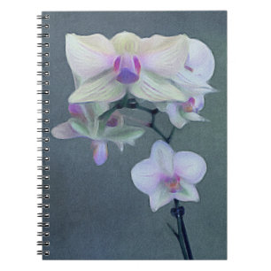 Caderno Espiral Orquídeas nas máscaras do roxo